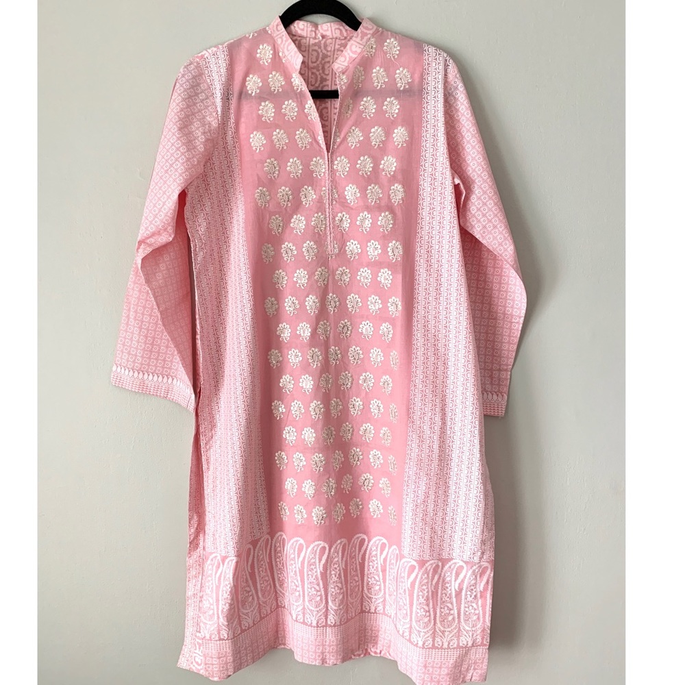 NEW Pakistani Indian Pink Kurta Kurti Size M
